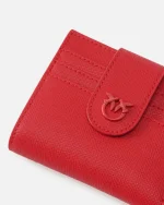 MULTI PURPOSE WALLET IN SAFFIANO LEATHER PINKO - Image 4