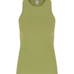 RIBBED VEST WITH LOGO PINKO