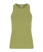 RIBBED VEST WITH LOGO PINKO