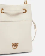 SECCHIELLO MINI BUCKET LEATHER BAG PINKO - Image 4