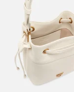 SECCHIELLO MINI BUCKET LEATHER BAG PINKO - Image 3
