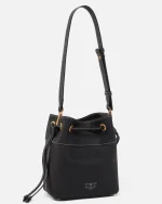 SECCHIELLO MINI BUCKET LEATHER BAG PINKO - Image 2