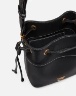 SECCHIELLO MINI BUCKET LEATHER BAG PINKO - Image 3