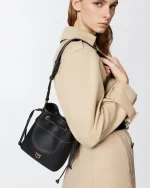 SECCHIELLO MINI BUCKET LEATHER BAG PINKO - Image 5
