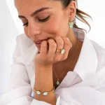 MIND DROP NECKLACE GOLD-SOFT MINT - Image 2