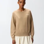 SWEATER WITH LOVE BIRDS MAXI-LOGO PINKO