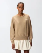 SWEATER WITH LOVE BIRDS MAXI-LOGO PINKO