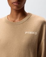 SWEATER WITH LOVE BIRDS MAXI-LOGO PINKO - Image 5