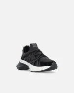 ARIEL SATIN/COW SUEDE/GLITTER CAGE BLACK SNEAKERS PINKO - Image 2