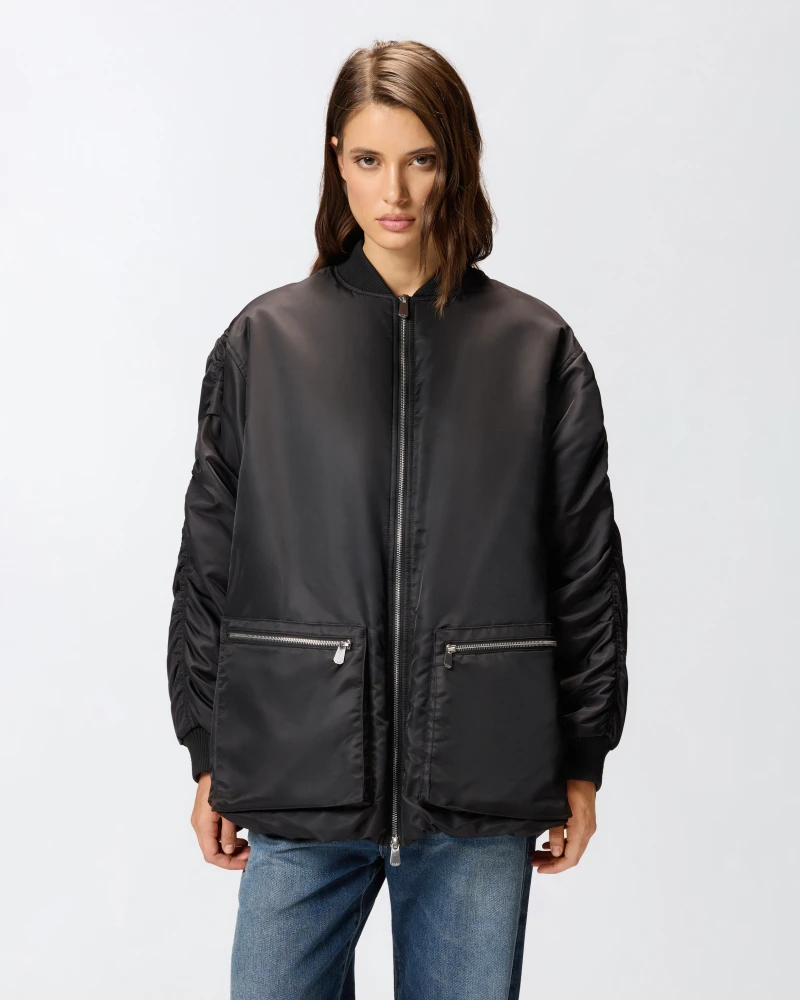 105340A2OL-Z99-AA01 BACON SATIN BOMBER PINKO - Image 1