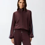 PANAREA KNITWEAR LOVE BIRDS LOGO ZIP-UP PINKO