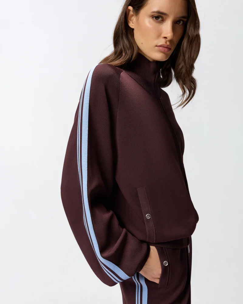 105391A2FQ-R57-AA04 PANAREA KNITWEAR LOVE BIRDS LOGO ZIP-UP PINKO - Image 1