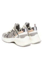 ARIEL SATIN/COW SUEDE/MIRROR CAGE PEARL SNΕAKERS PINKO - Image 3