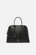 MAXI ESCAPE LEATHER BOWLING BAG PINKO