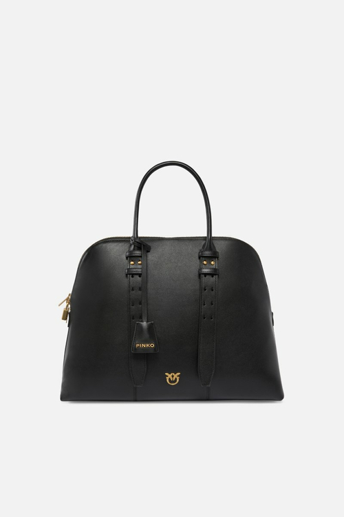 105172A0QO MAXI ESCAPE LEATHER BOWLING BAG PINKO - Image 1