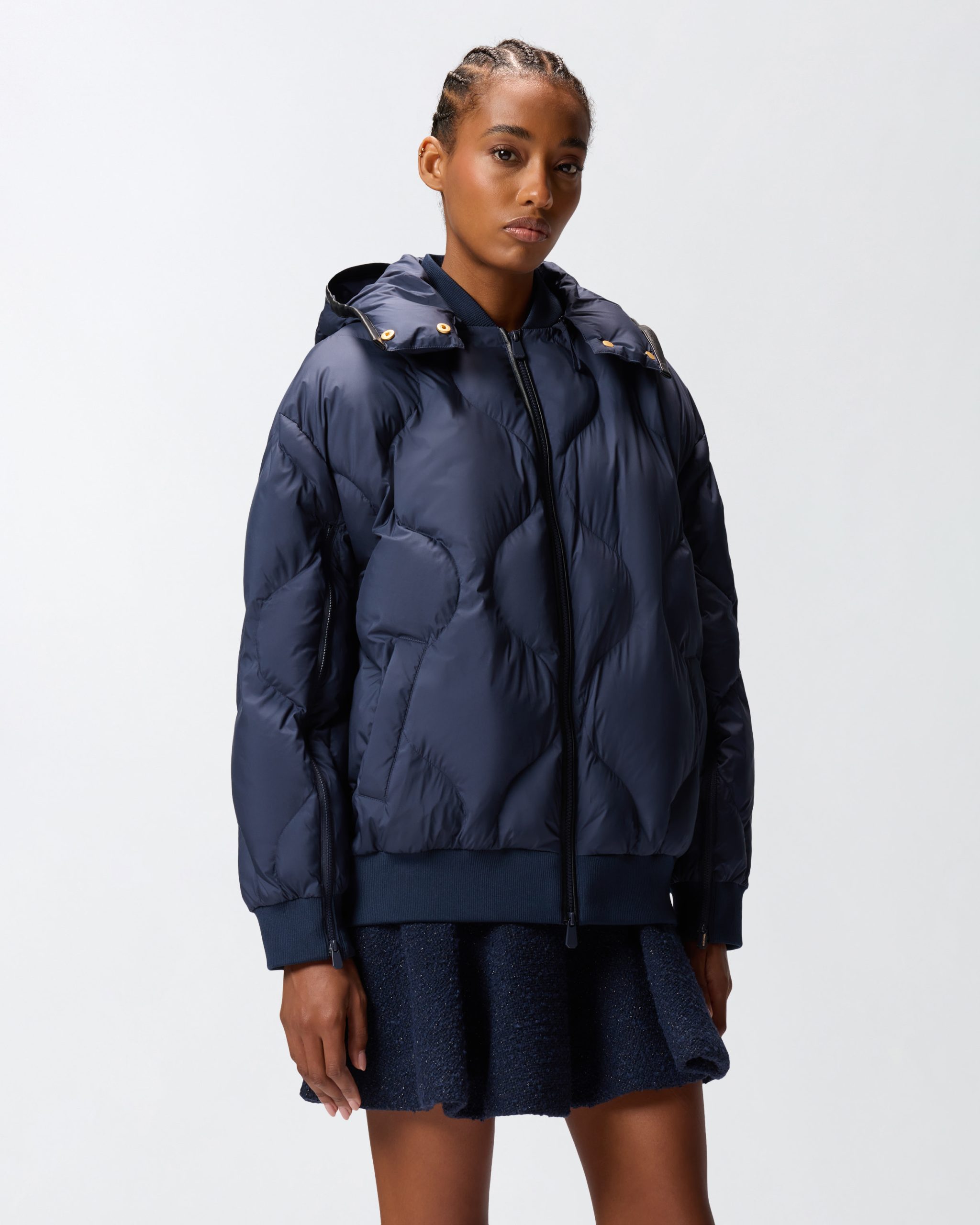 105336A2OK-G82-AA01 PADDED BOMBER CAVIALE WITH HOOD PINKO - Image 1
