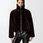 FAUX ESTEBANA BLOUSON JACKET PINKO