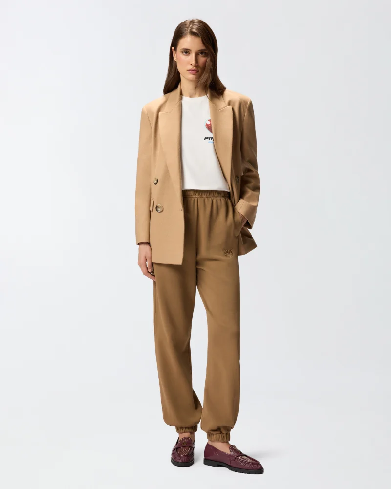 105508A2RB-M10-AA01 PAZZO TROUSERS WITH LOVE BIRDS LOGO PINKO - Image 1