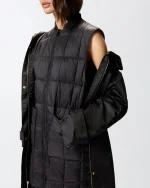 LONG PUFFER JACKET MADE OF SHINY FABRIC PINKO - Image 4
