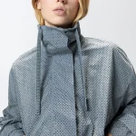 BLOUSON JACKET WITH ALL-OVER MICRO STUDS PINKO