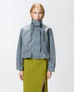BLOUSON JACKET WITH ALL-OVER MICRO STUDS PINKO - Image 2