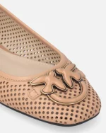 PERFORATED BALLERINAS WITH LOVE BIRDS LOGO PINKO - Image 8