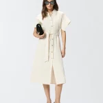 ALESHA MIDI DRESS WITH BELT PINKO