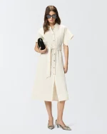 ALESHA MIDI DRESS WITH BELT PINKO