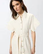 ALESHA MIDI DRESS WITH BELT PINKO - Image 4