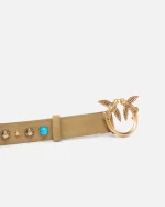 LOVE BERRY SUEDE BELT WITH STUDS H3.5 PINKO - Image 3