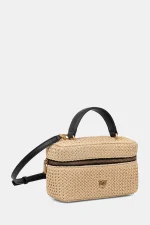 VANITY SOFT MINI RAFFIA BAG PINKO - Image 2