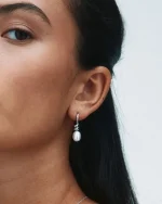 SWIVEL EARRINGS PEARL SILVER EDBLAD - Image 2