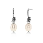 SWIVEL EARRINGS PEARL SILVER EDBLAD