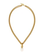 SWIVEL NECKLACE PEARL L GOLD EDBLAD - Image 2