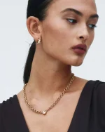 OCEAN GEM HOOPS GOLD EDBLAD - Image 4