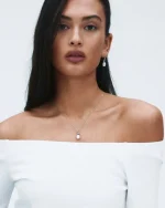 SWIVEL EARRINGS PEARL SILVER EDBLAD - Image 3