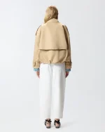 TRISCIA TRENCH SHORT DOUBLE-BREASTED COAT PINKO - Image 4