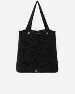 CROCHET SHOPPER BAG PINKO