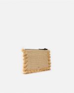 FLAT HANDLE SMALL RAFFIA CLUTCH PINKO - Image 2