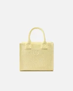 BEACH SHOPPER MINI RAFIA BAG PINKO