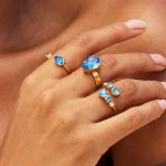 AMELIA RING RECREATED ICE BLUE - Image 2