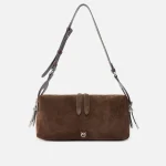 24 CLASSIC KEEPER SUEDE BAG PINKO