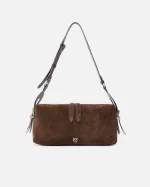 24 CLASSIC KEEPER SUEDE BAG PINKO