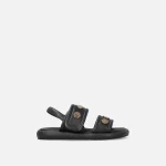 FIONA NAPPA LEATHER SANDALS WITH METALLIC DETAILS PINKO