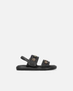 FIONA NAPPA LEATHER SANDALS WITH METALLIC DETAILS PINKO