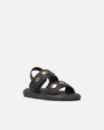 FIONA NAPPA LEATHER SANDALS WITH METALLIC DETAILS PINKO - Image 2