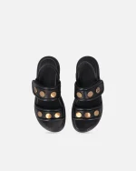 FIONA NAPPA LEATHER SANDALS WITH METALLIC DETAILS PINKO - Image 7