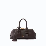 ESCAPE BOWLING BAG HORIZONTAL SHEEP BIG FULL GRAIN LEATHER PINKO