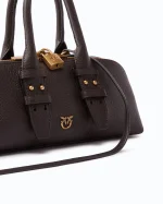 ESCAPE BOWLING BAG HORIZONTAL SHEEP BIG FULL GRAIN LEATHER PINKO - Image 3