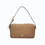 BOSTON TRIPTYCH SUEDE BOWLING BAG PINKO
